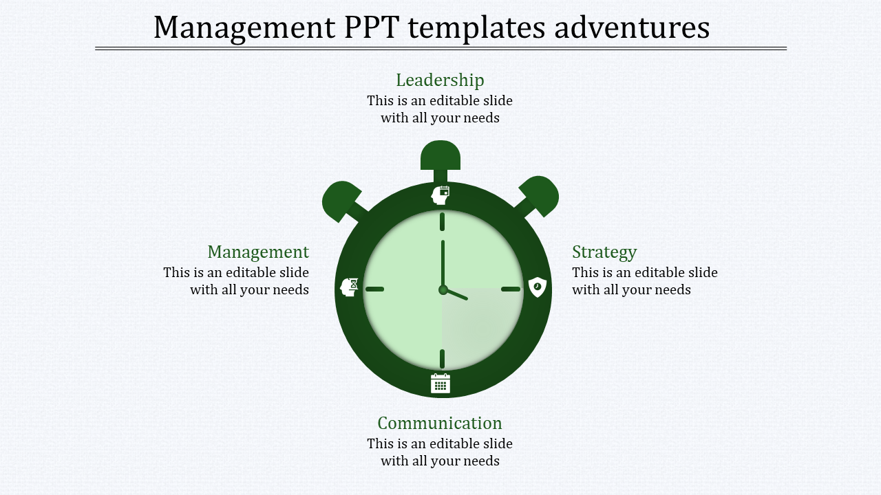 management ppt templates-green
